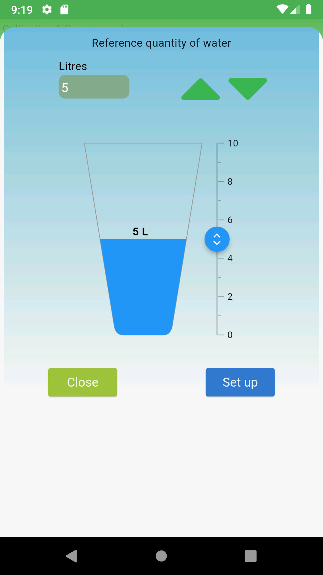 Water indicator tool for fertilizers in ColtivApp