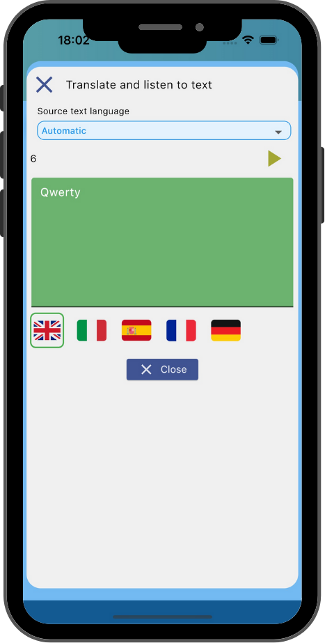 Translating and listening to text in ExpiNotes