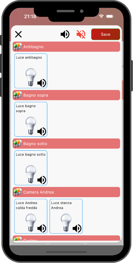 Imposta il volume di allarme per ogni dispositivo in Motion Alert Audio